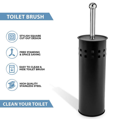 3 Litre Bathroom Pedal Rubbish Waste Bin and Toilet Brush Holder Set